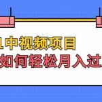 (1999期)2021中视频项目,教你如何轻松月入过万,只讲核心,只讲实操,不讲废话