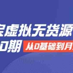 (1932期)淘宝虚拟无货源电商第10期:从0基础到月入N万,全程实操,可批量操作