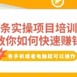 (1917期)头条实操项目培训课,教你如何快速赚钱,有手机或者电脑就可以操作!