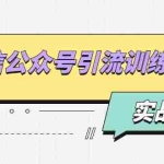 （1872期）微信公众号引流训练营：日引100+流量实战方法+批量霸屏秘笈+排名置顶黑科技