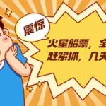 (1856期)火星船票,全新风口赶紧抓,几天赚一万+摆地摊卖尾货月入一万(5个项目)