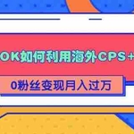 (1841期)详细解析TIKTOK如何利用海外CPS+工具0粉丝轻松变现月入10000+