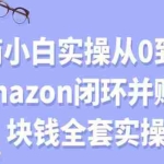(1802期)电商小白实操从0到1跑通AMAZON闭环并赚到一块钱全套实操(无水印)
