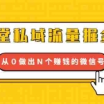 (1768期)12堂私域流量掘金课:打通私域4大关卡,从0做出N个赚钱的微信号【完结】