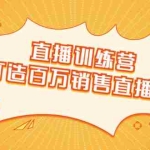 (1720期)直播训练营:打造百万销售直播间 教会你如何直播带货,抓住直播大风口