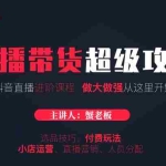 (1712期)抖音直播带货超级攻略:抖音直播带货的详细玩法,小店运营、付费投放等