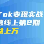 (1701期)龟课·Tik Tok变现实战训练营线上第2期:日入上百+美刀 月收益上万不成问题