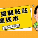 (1681期)牛B复制粘贴赚钱术!牛逼持久收入极品闷声发财项目(附软件+完整资料)