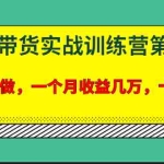 (1631期)宅男·知乎带货实战训练营第4期:批量去做,一个月收益几万 十几万(无水印)