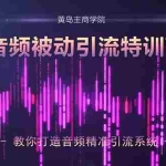 (1586期)黄岛主·FM音频引流特训营2.0:独家引流模式,单账号50W+播放量,轻松变现