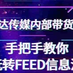 (1558期)龙达传媒内部抖音带货密训营:手把手教你玩转FEED信息流,让你销量暴增