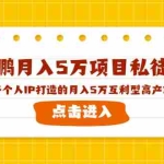 (1537期)高鹏月入5万项目私徒班,基于个人IP打造的月入5万互利型高产项目!