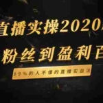 (1334期)抖音直播实操2020新玩法:从0粉丝到盈利百万,99%的人不懂的直播实战法