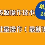 (1047期)闲鱼无货源操作技术,单店单月上10000元可以批量操作(最新课程)