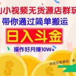 (973期)火山小视频无货源店群赚钱方法:带你通过简单搬运 日入斗金