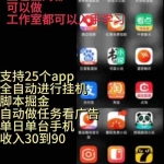 (10769期)挂机24小时轻松日入500+,欢迎大家来对接,特别适合宝爸宝妈工作室学生党