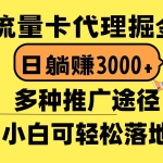 (10771期)流量卡代理掘金,日躺赚3000+,首码平台变现更暴力,多种推广途径,新…