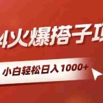 (10788期)小白轻松上手,日入1000+,搭子项目