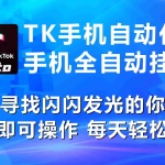 (10815期)海外抖音TK手机自动挂机,每天轻松搞2张