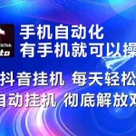 （10919期）海外抖音挂机，每天轻松两三张，全自动挂机，彻底解放双手！