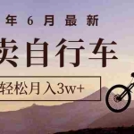 （10915期）2024年6月最新闲鱼卖自行车，新手小白轻松月入3w+项目