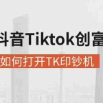 (10936期)海外抖音-Tiktok 创富指南,普通人如何打开TK印钞机