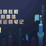 (10957期)短视频电商教程:2024年新媒体流量变现运营笔记(25节课)