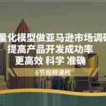 (11005期)用量化 模型做亚马逊 市场调研,提高产品开发成功率  更高效 科学 准确