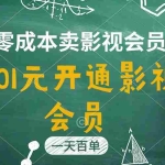 (11001期)直开影视APP会员只需0.01元,一天卖出上百单,日产四位数