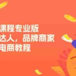 （11022期）小红书课程专业版，小白，达人，品牌商家，小红书电商教程（15节）