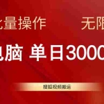 (11064期)搜狐视频搬运,一台电脑单日3000+,批量操作,可无限扩大