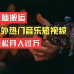(11090期)无脑搬运国外热门音乐短视频,轻松月入过万