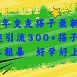 (11259期)2024年交友搭子最新项目,极速引流300+搭子粉,简单粗暴,好学好上手