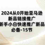 (11224期)2024从0开始亚马逊新品链接推广,新手小白快速推广新品的必备-15节