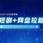 (11194期)【2024下半年新思路】短剧+网盘拉新,适合普通人每月躺赚1w+的小副业