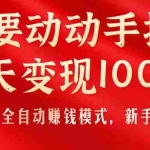 (11187期)只需要动动手指,每天变现1000+,2024最新全自动赚钱模式,新手捞金教学!