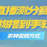 (11380期)抖音直播测分赛道,多种变现方式,轻松日入1000+