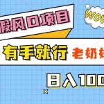 (11375期)暑假风口项目,有手就行,老奶奶都会,轻松日入1000+