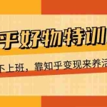 (11369期)知乎好物特训营,在家不上班,靠知乎变现来养活自己(16节)