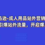 （11398期）亚马逊-成人用品 站外营销推广  教你引爆站外流量，开启爆单模式