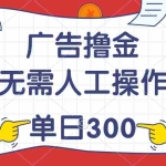 (11408期)最新教程!广告撸金,无需人工操作,单日收入300+