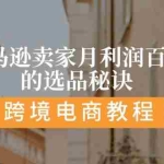 (11456期)亚马逊卖家月利润百万的选品秘诀:  抓重点/高利润/大方向/大类目/选品…