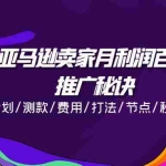 （11454期）亚马逊卖家月利润百万的推广秘诀，推广/计划/测款/费用/打法/节点/秒杀…