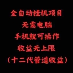 (11505期)全自动挂机项目,无需电脑,手机就可操作,收益无上限