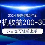 (11542期)2024最新游戏打金单机收益200-300