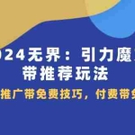 （11567期）2024 无界：引力魔方-带推荐玩法，人群推广带免费技巧，付费带免费