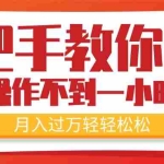 (11634期)手把手教你赚钱,新手每天操作不到一小时,月入过万轻轻松松,最火爆的…