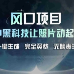 (11646期)风口项目,AI 黑科技让老照片复活!一键生成完全免费!接单接到手抽筋…