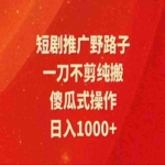(11642期)暑假风口项目,短剧推广全新玩法,一刀不剪纯搬运,轻松日入1000+