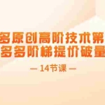 (11704期)拼多多原创高阶技术第38期,拼多多阶梯提价破量法(14节课)